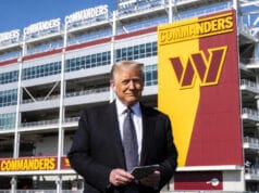 Trump Eyes Name on $3.7 Billion Washington Commanders Stadium, Says He Has βPlenty of Cards to Playβ